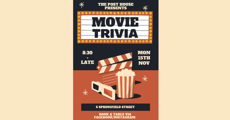 post house movie quiz night