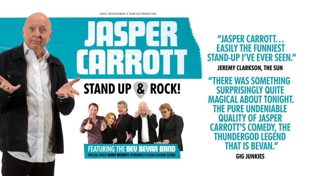 JASPER CARROTT’S STAND UP & ROCK We Are Warrington Bid